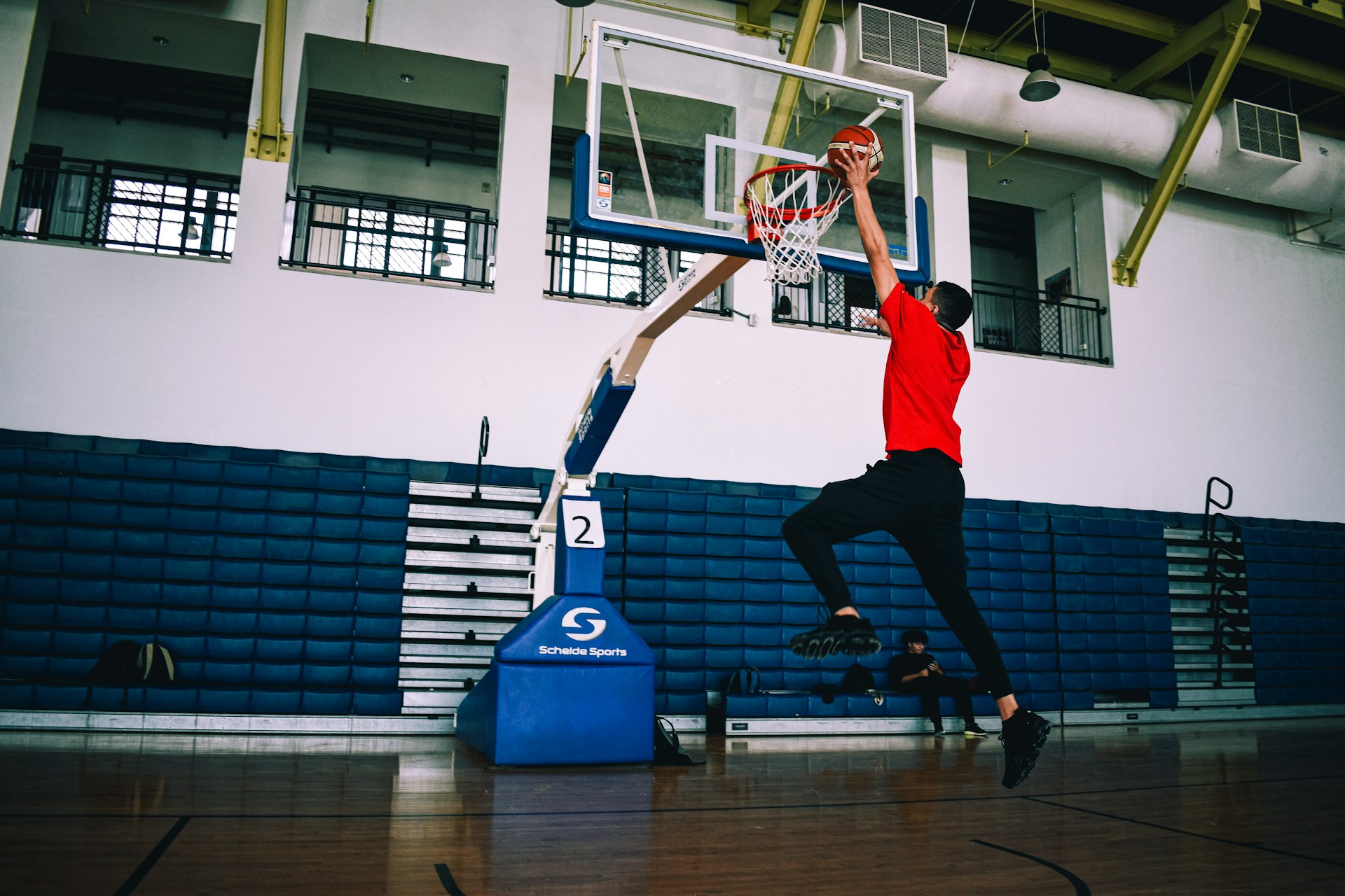 a man playing basketball